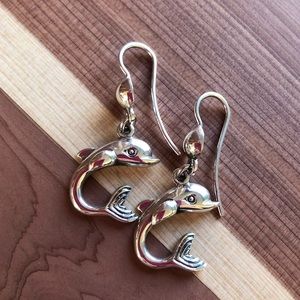 925 sterling Silver southwestern dolphin earrings